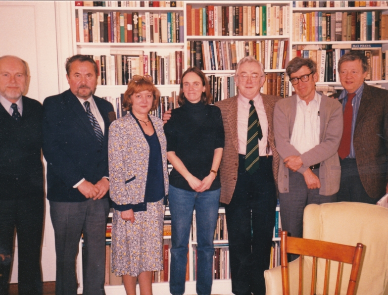 80. léta  Americans Friends 68 Publishers, zleva  J.Klier, Ota Ulč, Zdena, B.Bristol, Josef, G.Gibian